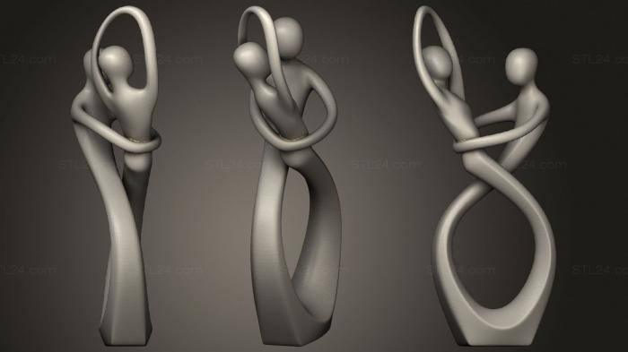 Статуэтки упрощенные (Статуя танцующие, STKPR_2268) 3D модель для ЧПУ станка